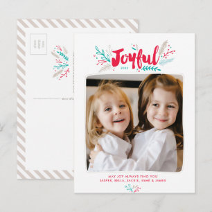 Joyful Folies Weihnachtsurlaub Postkarte