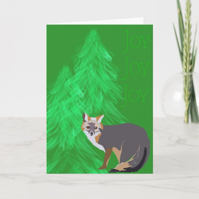 Joyful Fox Feiertagskarte (Vorderseite)