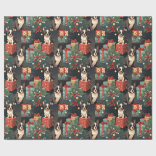 Joyful Frenchie Holiday Geschenkpapier