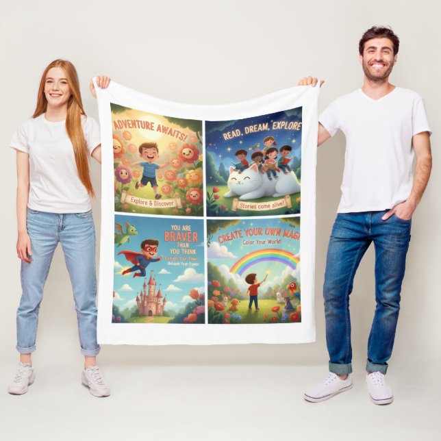 Joyful Garden Adventures for Kids & Pets Fleecedecke (Beispiel)