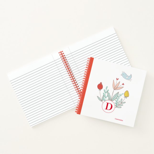 Joyful Garden Bird Spiral Notebook Notizbuch (Innenseite)