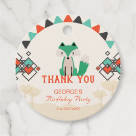 Joyful Geometric Shapes Tribal Fox Vielen Dank Geschenkanhänger