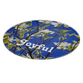 Joyful Geschenke Blue Sky White Dogwood Cutting Bo Schneidebrett