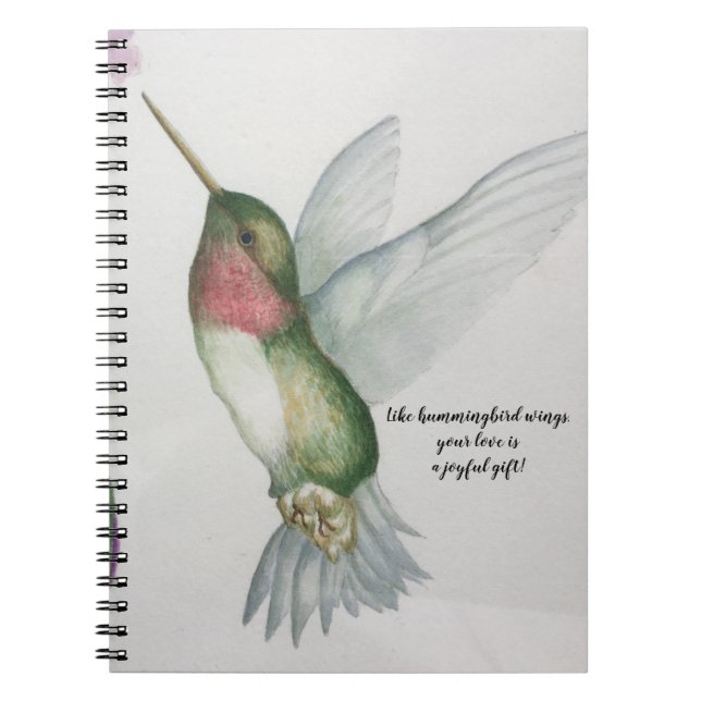 Joyful Gift Hummingbird Wings Mothers Day Notebook Notizblock (Vorderseite)