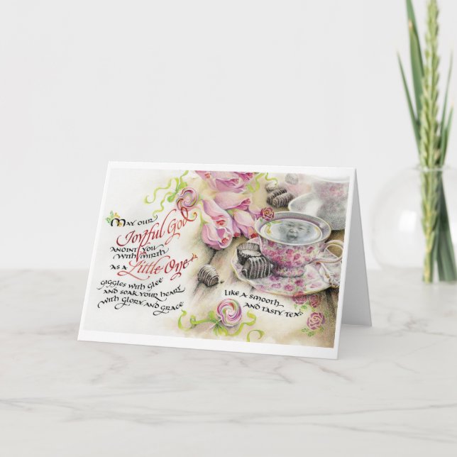 Joyful God/Little One, Falted Greeting Card, 5"x7" Karte (Vorderseite)