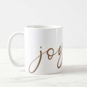 Joyful Gold Calligraphy Name White Kaffeetasse