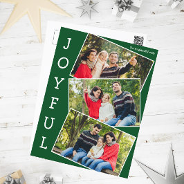 Joyful Green 3 Family Foto Collage Weihnachten