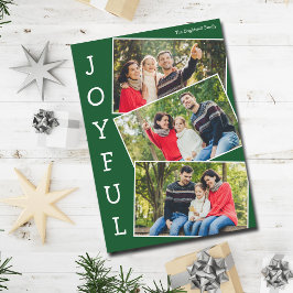 Joyful Green 3 Family Foto Collage Weihnachten