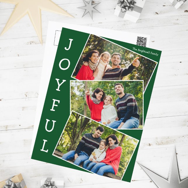 Joyful Green 3 Family Foto Collage Weihnachten (Von Creator hochgeladen)