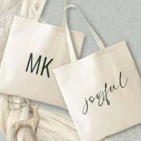 Joyful Green Calligraphy Monogram Initials
