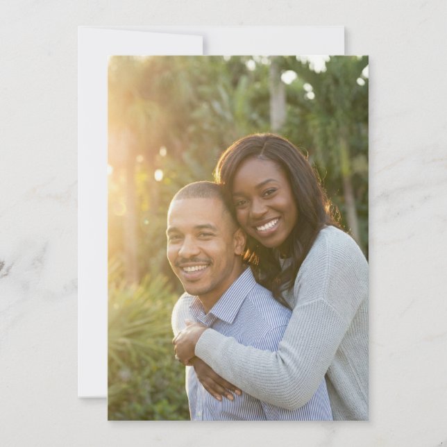 Joyful Green Outdoor Photo Einladung (Vorderseite)