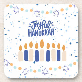 Joyful Hanukkah Getränkeuntersetzer