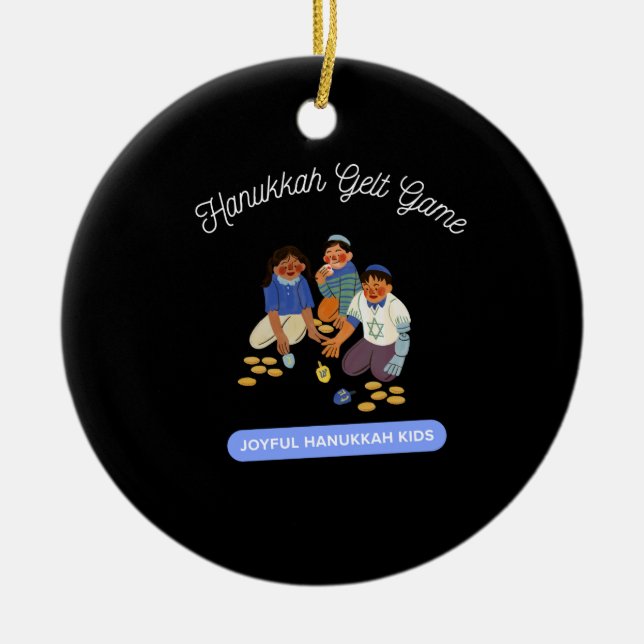 Joyful Hanukkah Kids Keramik Ornament (Vorne)