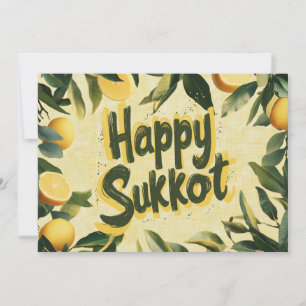 🌿 🍋 Joyful Harvest: Eine Sukkot-Segen-Karte Einladung