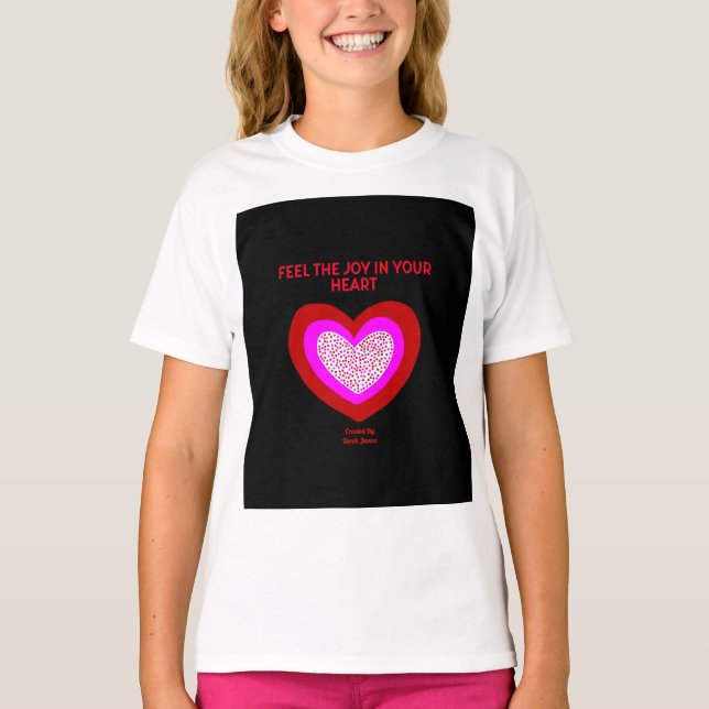Joyful Heart Girls White Basic T Shirt (Vorderseite)