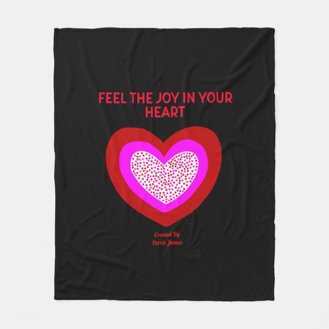 Joyful Heart Medium Fleece Blanket (Vorderseite)