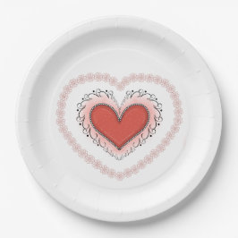 Joyful Heart Napkin Pappteller