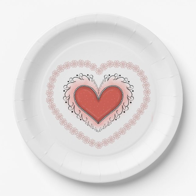 Joyful Heart Napkin Pappteller (Vorderseite)