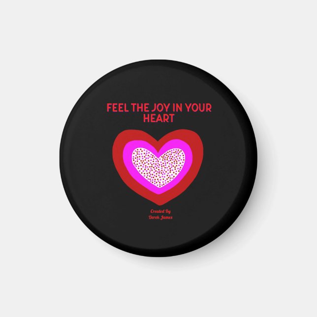 Joyful Heart Round Magnet (Vorne)