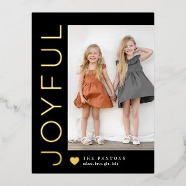 Joyful Herz bearbeitbarer Farbverlauf Postkarte