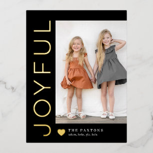 Joyful Herz bearbeitbarer Farbverlauf Postkarte