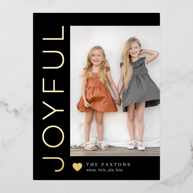 Joyful Herz bearbeitbarer Farbverlauf Postkarte (Vorderseite)