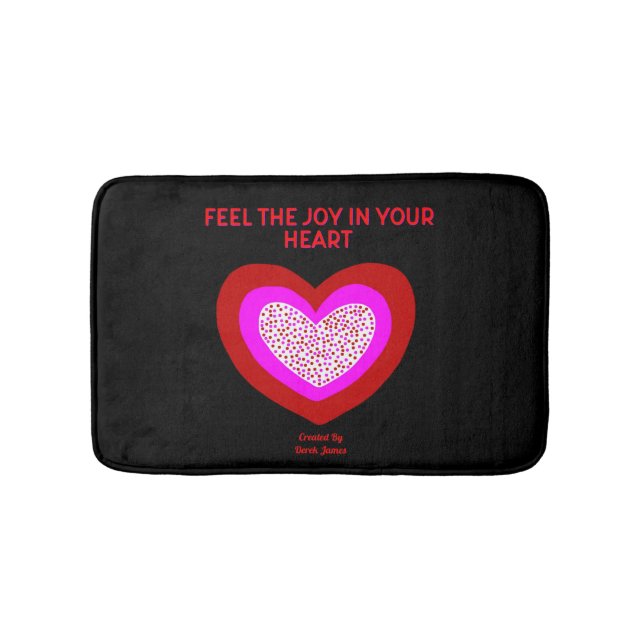 Joyful Herz Small Bath Mat Badematte (Vorderseite)