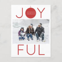 Joyful Holiday Foto Postkarte