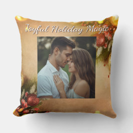 Joyful Holiday Magic Pillow Christmas Throw Kissen