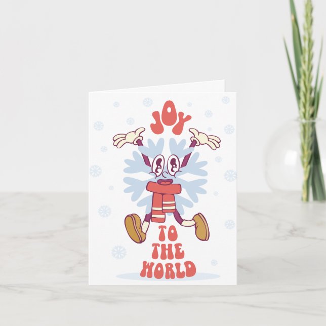 Joyful Holiday Snowflake Charakter Karte (Vorderseite)