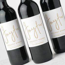 JOYFUL Holiday wünscht Gold Imitate Fossilienmuseu Weinetikett