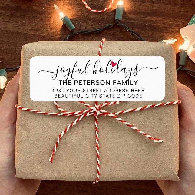 Joyful Holidays Script Holiday Rücksendeadresse (Von Creator hochgeladen)