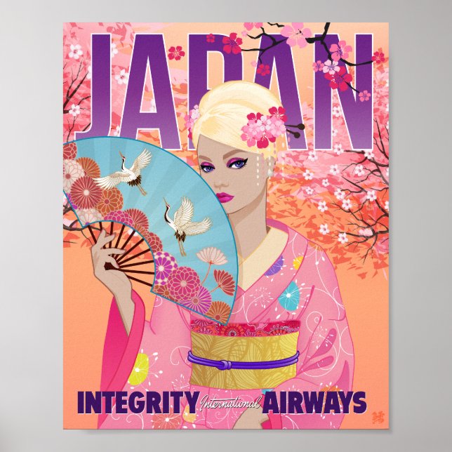 Joyful in Japan Art Print Poster (Vorne)