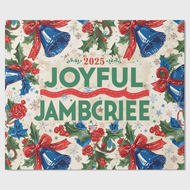 Joyful Jamboree Maximalist Holiday Geschenkpapier (Flach)