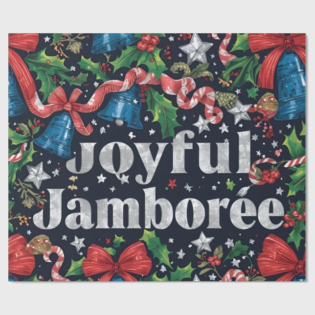 Joyful Jamboree Maximalist Holiday Geschenkpapier (Flach)