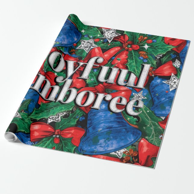 Joyful Jamboree Maximalist Holiday Geschenkpapier (Ungerollt)