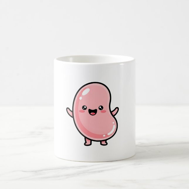 Joyful Jellybean – Cute Kawaii Illustration Kaffeetasse (Mittel)