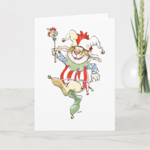 Joyful Jester Rabbit Card Karte