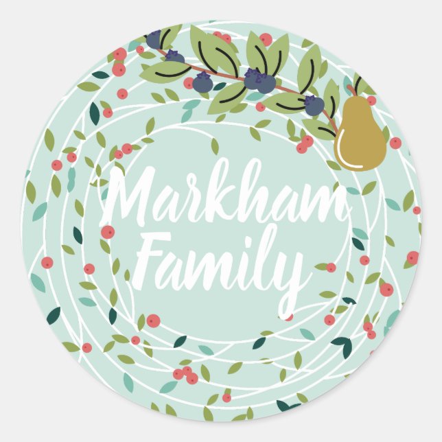 Joyful Joliday Add Name Holiday Sticker (Vorderseite)