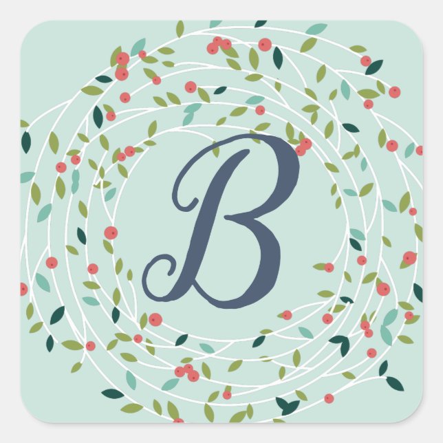 Joyful Joy Monogram Sticker (Vorderseite)