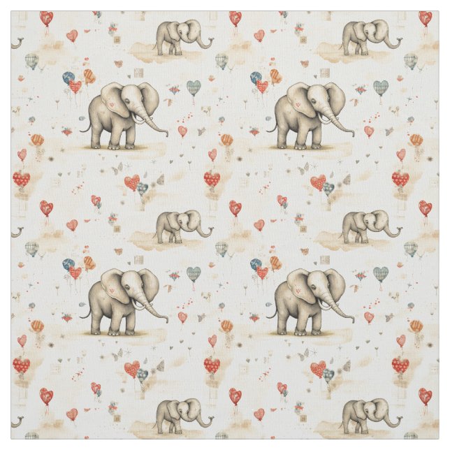 Joyful Jumbo: Whimsy Elephant Stoff (Muster)
