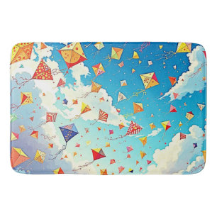 Joyful Kites Soaring High Badematte