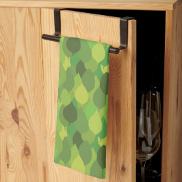 Joyful Lush Blätter - nahtloses Oberflächenmuster. Geschirrtuch