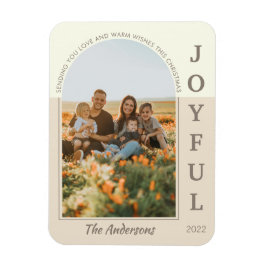 Joyful Modern Minimalistisch Boho Arch Foto Beige Magnet