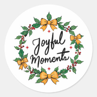 Joyful moments runder aufkleber