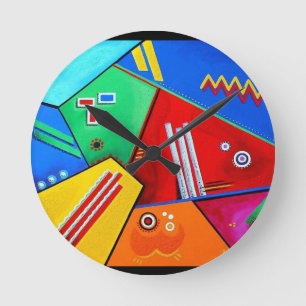 Joyful Mood - Artwork by Galina - Runde Wanduhr