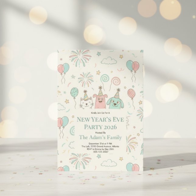 Joyful New Year’s Eve Party 2026 Invitation (Von Creator hochgeladen)