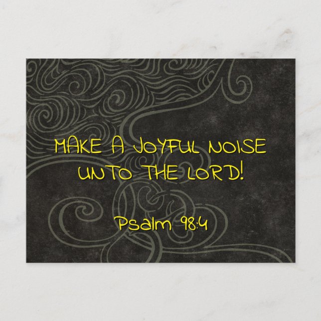  Joyful Noise 3 Psalm 98:4 Christian Scripture Postkarte (Vorderseite)