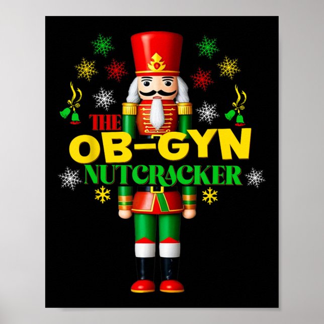 Joyful Nutcracker Ob-gyn Fun Festive Christmas Gyn Poster (Vorne)