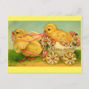 Joyful Oaster Chicks Postkarte